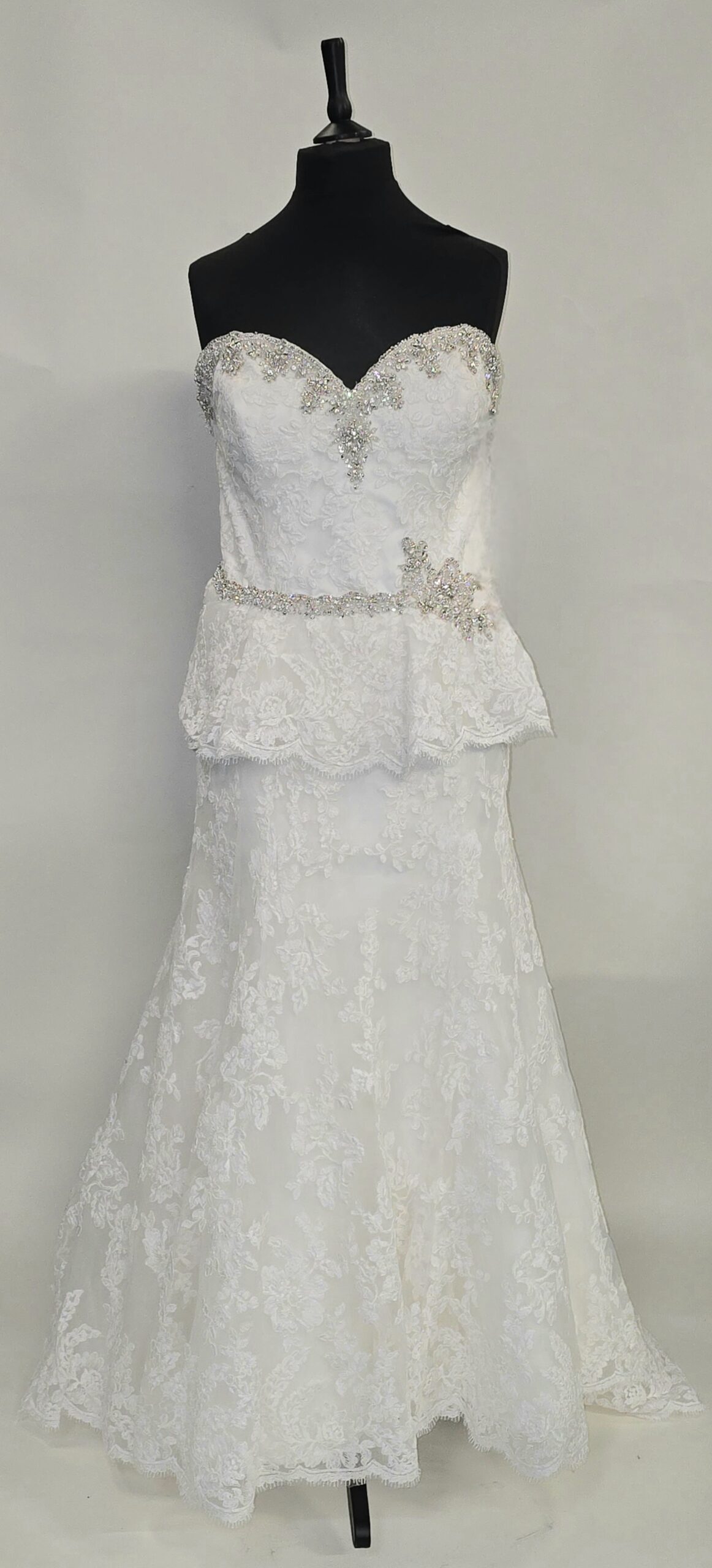 Mori Lee Peplum wedding dress, UK Size 28